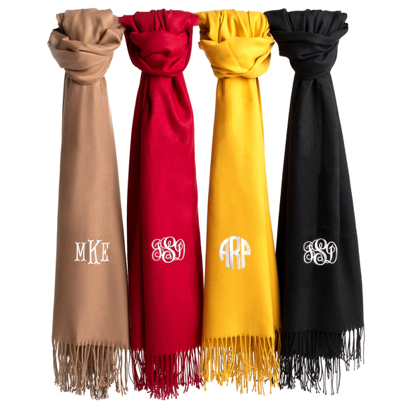 Adult Scarf With Personalized Monogram