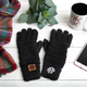 Monogram Gloves - Black / Fancy - Black / Serif - Black / Round